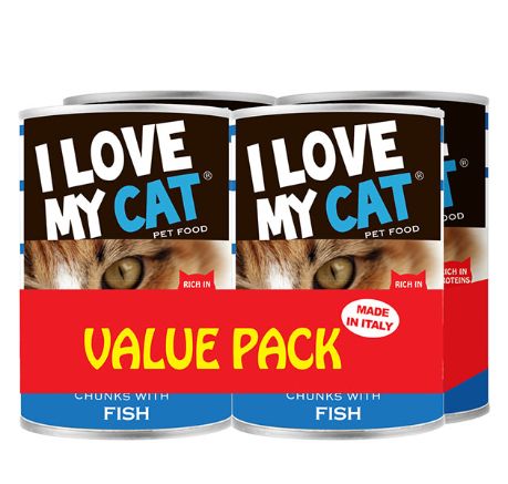 I Love My Cat Offer Fish 400g Value Pack of 4 x 400g Kelchi