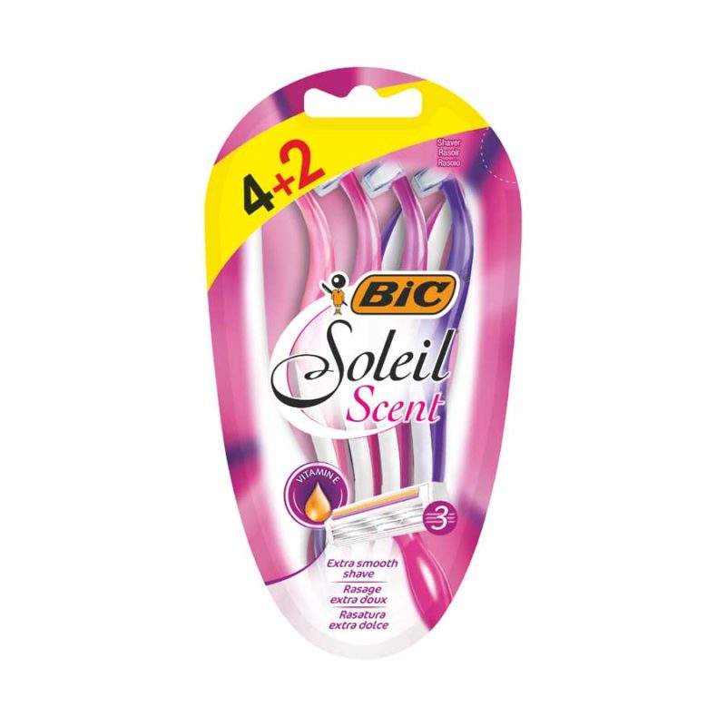 Bic Soleil Scent Blister of 4+2 Razors Extra Smooth shave Kelchi
