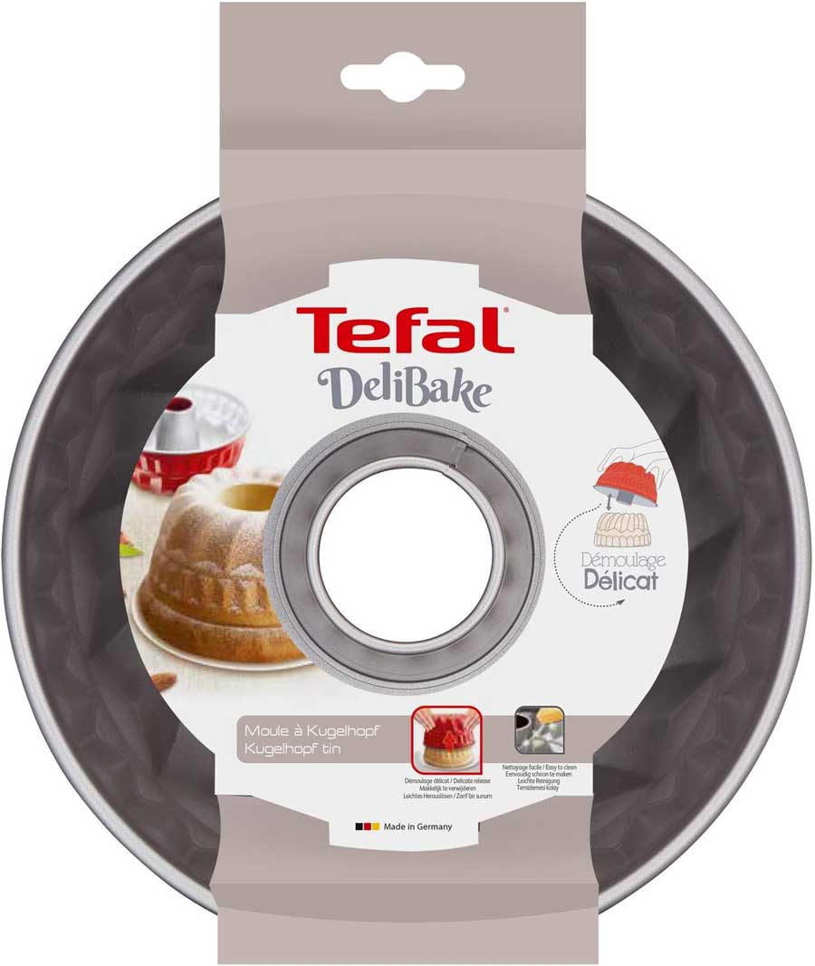  Tefal Airbake J2555214 Square Cake Tin 23 x 23 cm, Non-Stick  Coating, Carbon Steel, 23x23 cm, Gold: Home & Kitchen