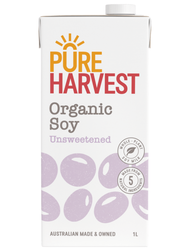 Pure Harvest Australian Organic Whole Soy Milk Unsweetened 1L 15