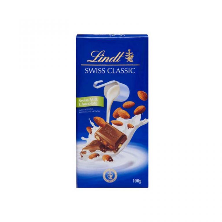 Lindt Swiss Clasic Almond Milk Chocolate 100g Lebanon