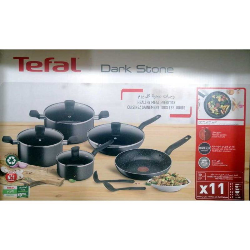 Tefal SuperCook Dark Stone 11 pieces Set Mineralia Lebanon