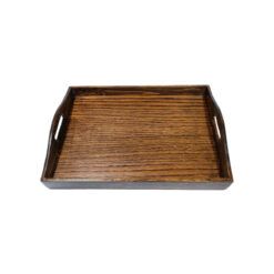 Wooden Curved Tray - Light Walnut- 40x30x7cm - Flow Collection