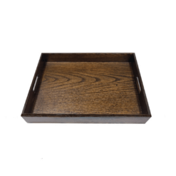 Wooden Straight Tray - Dark Walnut- 40x30x5.5cm - Flow Collection